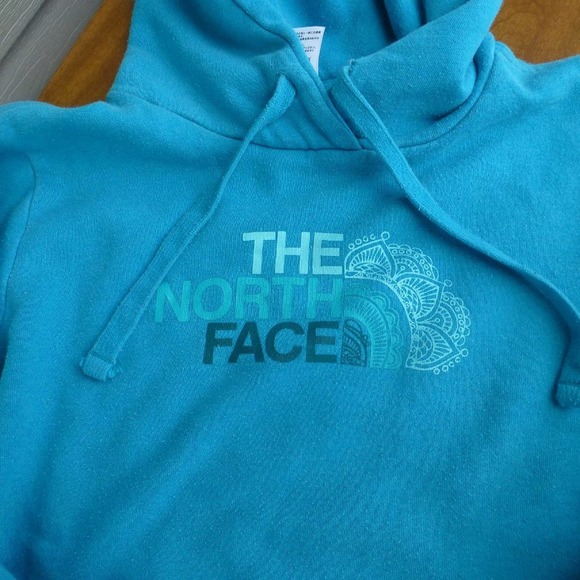 Women's The North Face Hoodie S subtle Blue Logo performance - Picture 2 of 7